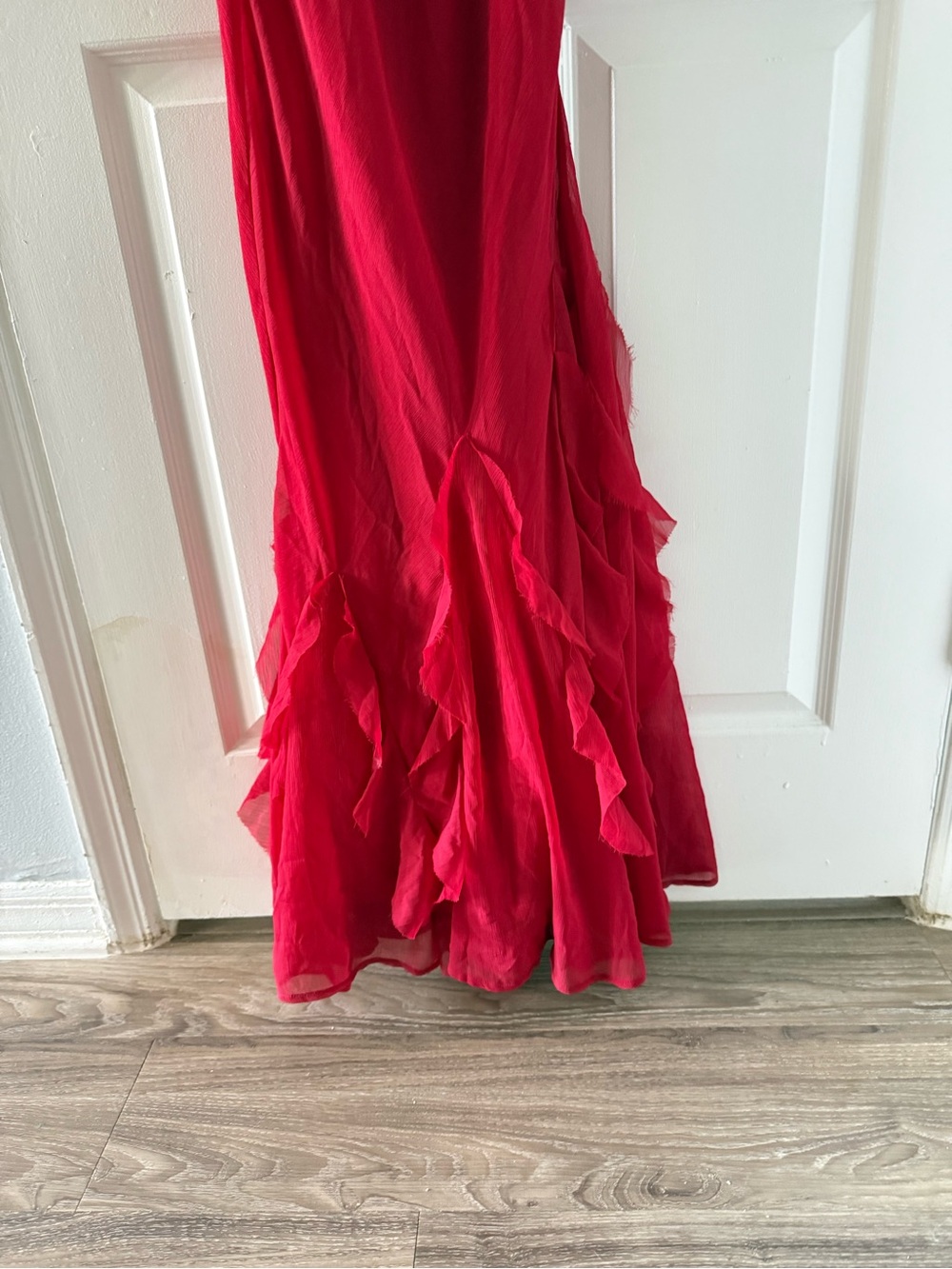 ASOS Red Ruffled Halter Maxi Dress - Picture 5 of 9
